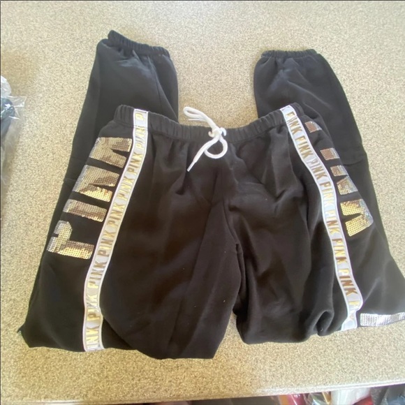 Vs pink sequin bling cozy pullover bling classic pant rare last set - Picture 9 of 15
